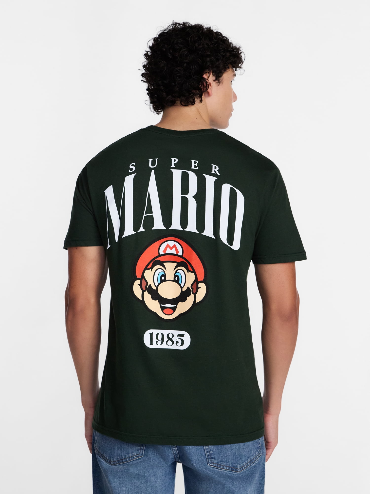 Super Mario 1985 Men's and Big Men's Graphic Tee with Short Sleeves, Sizes S-3XL