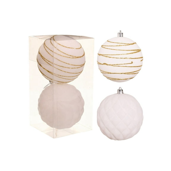 Christmas Tree Christmas Decorations!Happy Xmas Kyusrd 10Cm2Pcs Christmas Balls Set Gift Box Boutique Flocking Balls Christmas Tree Hanging Decorations