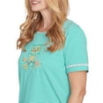 thumbnail image 4 of Alfred Dunner Womens Owl Knit Striped Tee, 4 of 4