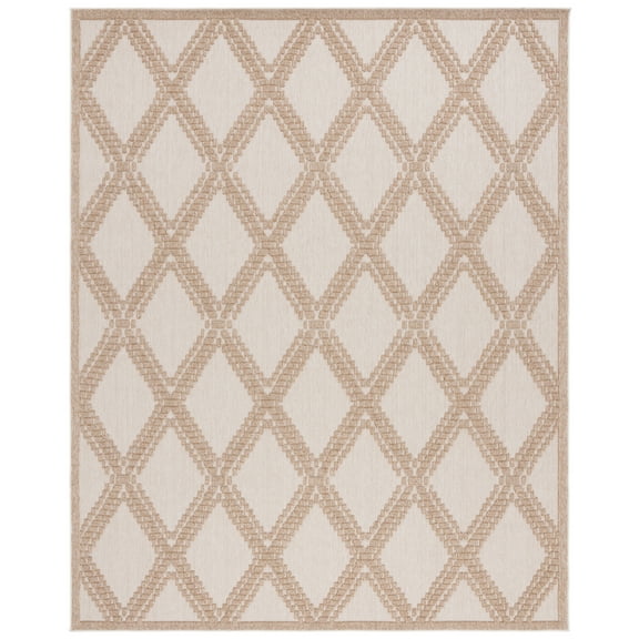 SAFAVIEH Martha Stewart Global Diamond Indoor/Outdoor Area Rug, Beige/Brown, 4' x 6'
