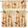 thumbnail image 4 of Yellow Butterfly Curtains for Kitchen Windows 3 Piece Small Kitchen Window Curtains Over Sink Kitchen Window Curtains for Cafe Bathroom Living Room, 4 of 6
