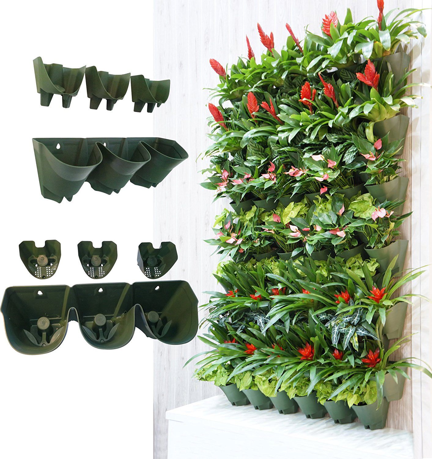 Wall-mounted Flower Pot Self Watering Vertical Planter Wall Home Garden Decor