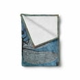 thumbnail image 2 of Dragonfly Soft Flannel Fleece Throw Blanket, Grunge Vintage Old Backdrop and Dragonfly Bug Ombre Image, Cozy Plush for Indoor and Outdoor Use, 50" x 60", Turquoise Dark Blue, by Ambesonne, 2 of 6