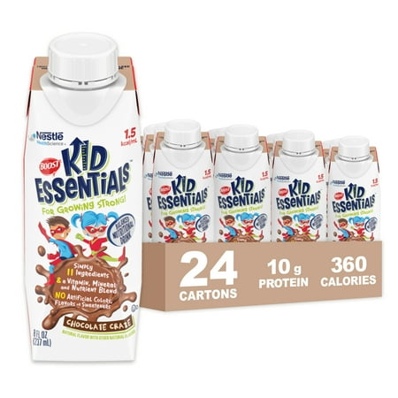 Boost Kid Essentials 1.5 Complete Nutritional Chocolate Craze Shake, 8 fl oz, 24 Pack