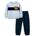 thumbnail image 2 of Boys Clothes Outfits Toddler Long Sleeve Color Block Sweatshirt and Cargo Pants Fall Winter 2PCS Set 2-8 Years, 2 of 7