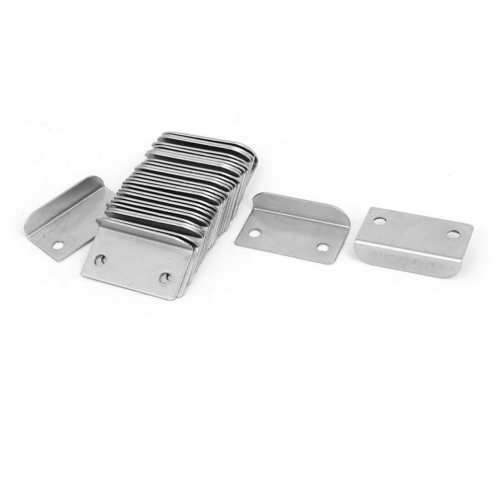 Uxcell 1.54" Length Home Office Drawer Metal Lock Strike Plates, 30 Pack