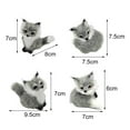 thumbnail image 6 of Cute Simulation Fox Lovely Realistic Mini Animal Figure Plush Toy Ornament Plastic Faux Fur Fox Figurines Animal Model Ornament Car Decoration, 6 of 8