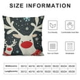 thumbnail image 5 of Qinduosi Black Christmas Pillow Covers of Rustic Xmas Snowflakes Outdoor Decorative Throw Pillows Farmhouse Winter Themed Pillowcases Cushion Case Decor for Sofa Couch Bed White, 5 of 5