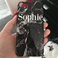 thumbnail image 2 of Personalised Black Stone Marble Initials iPhone X Case,iPhone 12, 2 of 4