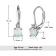 thumbnail image 2 of Pendientes de aro de plata de ley 925 Pendientes de ópalo Joyas de cumpleaños para mujer,, 2 of 5