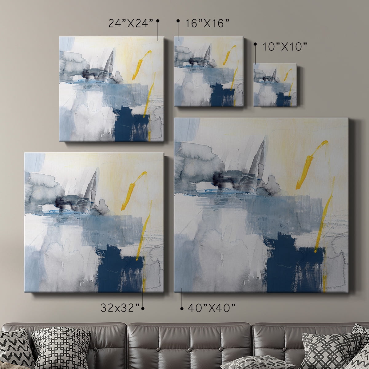 Wexford Home Raio I-Premium Gallery Wrapped Canvas, 32" x 32" - Ready to Hang