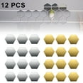 thumbnail image 2 of ODOMY 12Pcs / Set 3D Hexagon Acrylic Mirror Wall Stickers Diy Wall Stickers Living Room Room Mirrored Decorative Stickers, 2 of 8