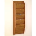 thumbnail image 2 of Wooden Mallet 5 Pocket Privacy File Holder in Medium Oak, 2 of 3