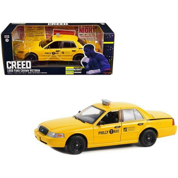 1999 Ford Crown Victoria "Philly Taxi" Yellow "Creed" (2015) Movie 1/24 Diecast Model Car by Greenlight