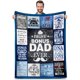 thumbnail image 1 of LHSHID Bonus Dad Fathers Day Blanket Gifts from Kids Step Dad Gifts from Daughter Son Step Dad Birthday Gifts Fathers Day Blanket for step dad Stepped up Dad Gifts Ideas Men Throw Blanket 30x40in, 1 of 6