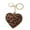 gold chain-dark brown, variant on Secure Hook Leopard Heart Keychain PU Leather Key Holder Charm Ornament Perfect for Students Daily Use