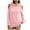 Pink, variant on ABATAB Womens Casual Sweatshirts Cold Shoulder Long Sleeve Hoodies Pullover Curved Hem Tops Fall Fashion Lightweight Clothes