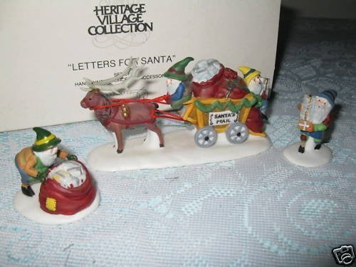 Dept 56 Letters for Santa Set of 3 Christmas Figurines Heritage Village Collection by Department 56