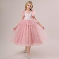 thumbnail image 4 of Zpanxa Robes à Fleurs pour Filles Robe Princesse en Satin de Couleur Unie Robe de Fête d'Anniversaire de Spectacle Coton Polyester Rose 14 Ans, 4 of 7