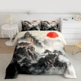 thumbnail image 2 of Homewish Vintage Landscape Painting Bedding Comforter Set,Modern Aesthetic Twin Comforter Sets,Gray Orange Bedding Set For Men Women,Microfiber Bedroom Decor Reversible,2 Pieces, 2 of 8