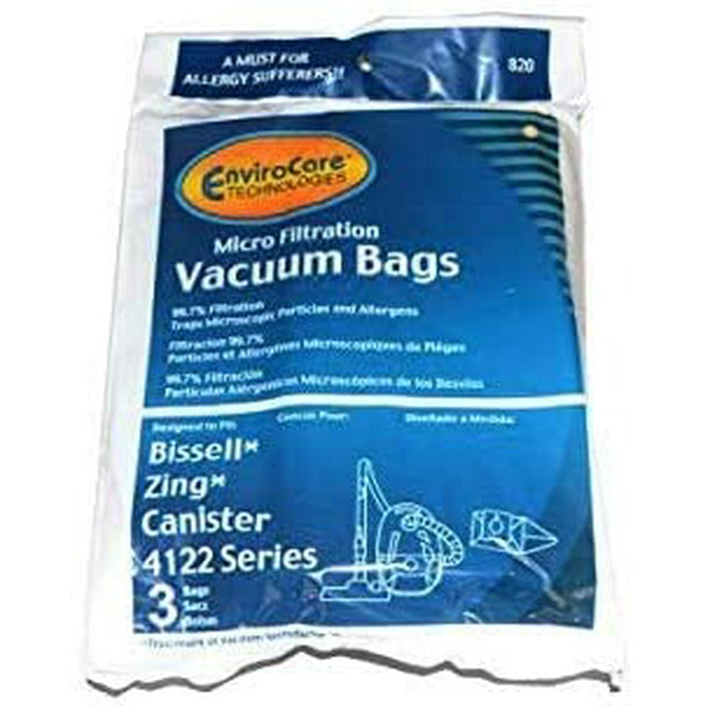 Bissell 4122 Zing Canister Vacuum Cleaner Paper Bags 3Pk 820