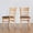 Natural, variant on Livinia Cabin Dining Chair Set of 2, Solid Malaysian Oak PU Leather Upholstered Cushion Seat Wooden Ladder Back Side Chairs (Natural-Oak)