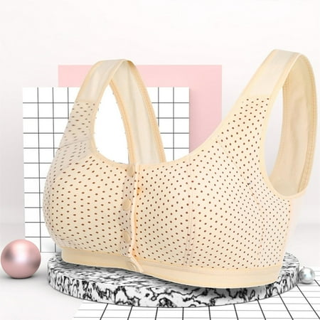 

Simplmasygenix Bras For Women Clearance Summer Fall Women s side adduction and front opening retro wave point comfort bra