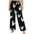 thumbnail image 5 of Loopsun Womens Fleece Pajama Pants, Women's Casual Print Thermal Soft Fleece Long Sleep Pants with Pockets Black, XL, 5 of 5