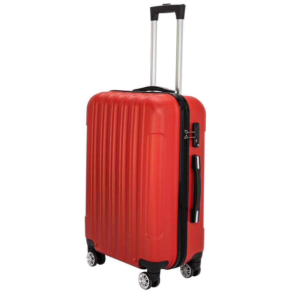 3-Piece Multifunctional Large Capacity Traveling Storage Suitcase Luggage Set Red