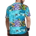 thumbnail image 2 of Wukai Corals and Tropical Fish Print Men's Short-Sleeved Mesh T-Shirt,Quick-Dry Short Sleeve Workout T-Shirt-X-Small, 2 of 8