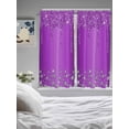 thumbnail image 3 of Bedroom Curtains 63 Inches length, Modern Purple Window Treatment Curtain Drapes, Abstract Diamond Luxury Gradient Rod Pocket Curtain Panels for Living Room Kitchen, 42"x63", 2 Panels, 3 of 7
