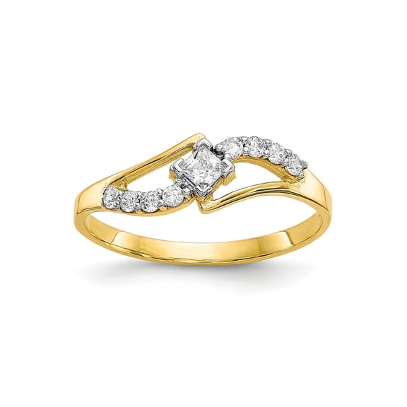 FJC Finejewelers 10 kt Yellow Gold CZ Ring