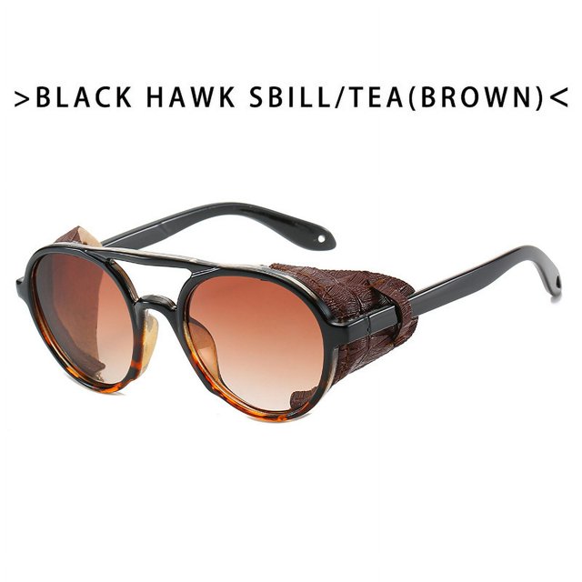 Gafas de sol de moda punk con doble haz, gafas de personalidad retro con forma de rana