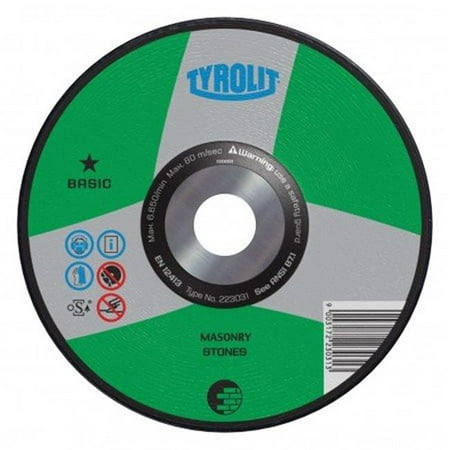 

Diamond Products 34302022 C30BF Bond Tyrolit Basic Raised Hub Dish Wheel for Grinding 7 x 0.25 x 0.875 in.