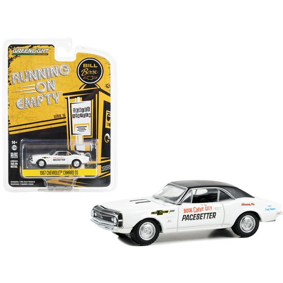 1967 Chevrolet Camaro SS White with Black Top "Book City Chevy Pacesetter Pennsylvania" 1/64 Diecast Model Car by Greenlight