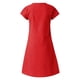thumbnail image 5 of Vestido holgado de algodón con cuello en V para mujer: manga corta, color liso, vestido informal de verano, lavable a máquina, tallas S-XXXXXL, 5 of 7