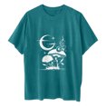 thumbnail image 4 of Blusa de manga corta de verano con estampado de sol y luna gótica vintage para mujer Pompotops hfajkhk140761, 4 of 7