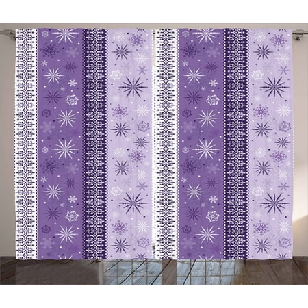 Ethnic Curtains 2 Panels Set Arabesque Scroll Western Christmas