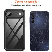 Casetego For iPhone Air Case,IP68 Waterproof 16FT Underwater Military Dustproof Shockproof Rugged with Built-in Screen Protector Full Protect Phone Cover with Lanyard,Purple