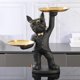thumbnail image 1 of Estatua de bandeja de escritorio de resina, coleccionables de arte, figuritas decorativas de Bulldog geniales para regalo, 1 of 7