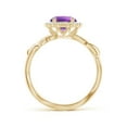 thumbnail image 2 of ANGARA Natural Vintage Inspired 1.15 ct Amethyst Flower and Vine Ring in 14K Yellow Gold for Women (Size-7mm) | February Birthstone, Anniversary, Jewelry Gift for Women | Natural Amethyst Ring, 2 of 9