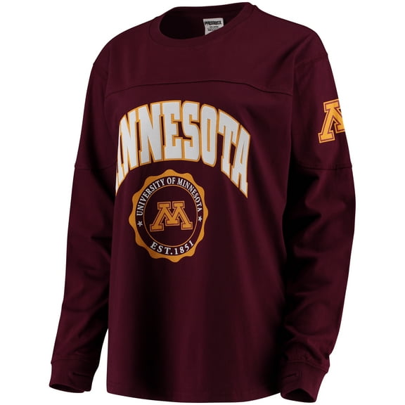 Women's Pressbox Maroon Minnesota Golden Gophers Edith Long Sleeve Oversized Top
