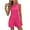 Hot Pink, variant on Summer Clearance! Women's Summer Loose Casual Sleeveless Outdoor Romper With Backless Pockets with Pockets 2025 Clothes