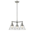 thumbnail image 7 of Innovations Lighting 207 Large Cone Cone 3 Light 22" Wide Commercial Chandelier - Black /, 7 of 7