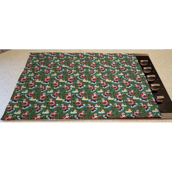 Christmas Stove Top / Cook Top Cover & Protector by Penny's Needful Things (Santa)