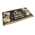 thumbnail image 4 of Dekaim Backdrop, Happy Birthday Backdrop Washable Black Gold Balloon Fireworks Sign 16th Birthday Backdrop for Bedroom Yard, 4 of 8