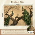 thumbnail image 3 of Peel and Stick Wallpaper Wall Murals Floral Vintage Green Peacock Bathroom Decor 69"H x 96"W Removable Wall Paper Self-Adhesive Wall Decor for Bedroom Living Room Nursery, 3 of 7