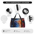 thumbnail image 4 of Balery Galactic Dog Swirls Art Bolsa de Gimnasio para Mujeres, Bolsa de Viaje con Bolsillo Húmedo, Bolsa de Fin de Semana para Mujeres, Bolsa de Viaje Resistente al Agua, 4 of 7