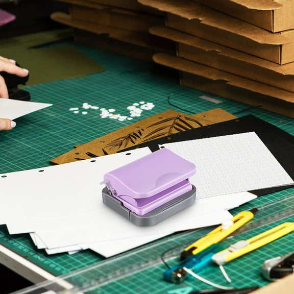 Hemoton Binder Punch Handheld Loose Leaf Paper Punch 6-Hole Punch Spiral Notebook Hole Punch Portable Paper Punch Mini Hole Puncher