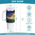 thumbnail image 3 of 40 Oz Car Handle Water Bottle Water Cup Water Bottle Water Jug Coffee Cup Travel Water Bottle Super Cool Rainbow, 3 of 8